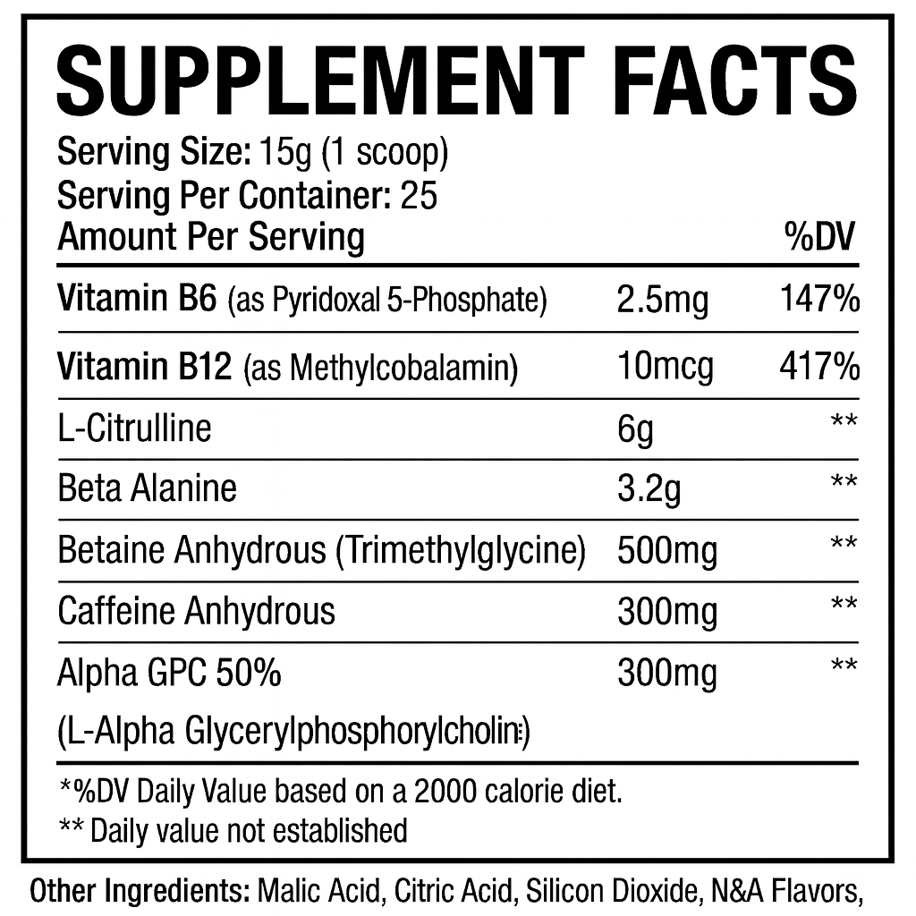 El Chingon preworkout